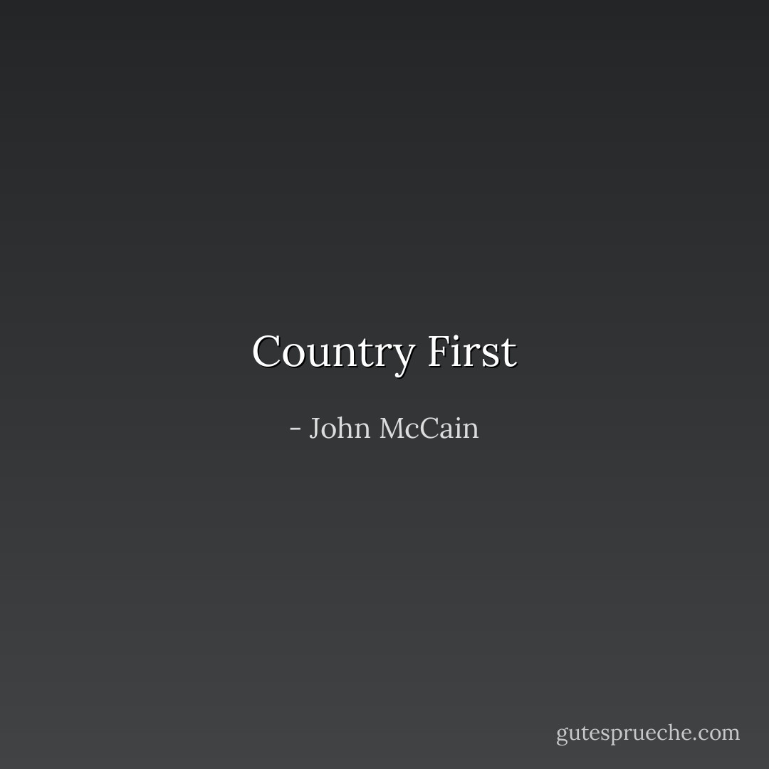 Country First - John McCain