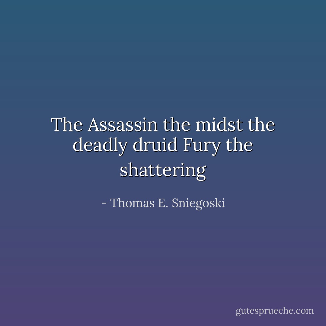 The Assassin the midst the deadly druid<br />Fury the shattering - Thomas E. Sniegoski